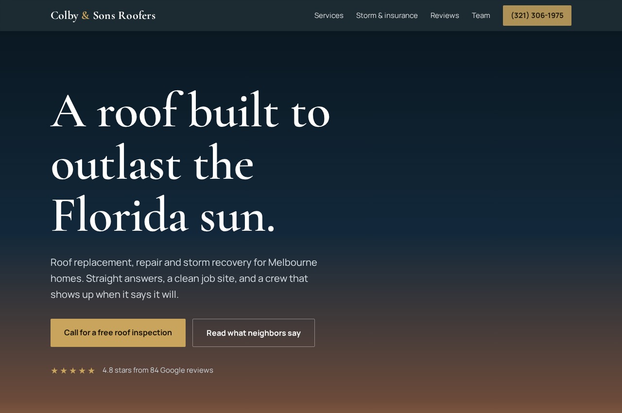 Colby & Sons Roofers website design by MAT CRAFTED